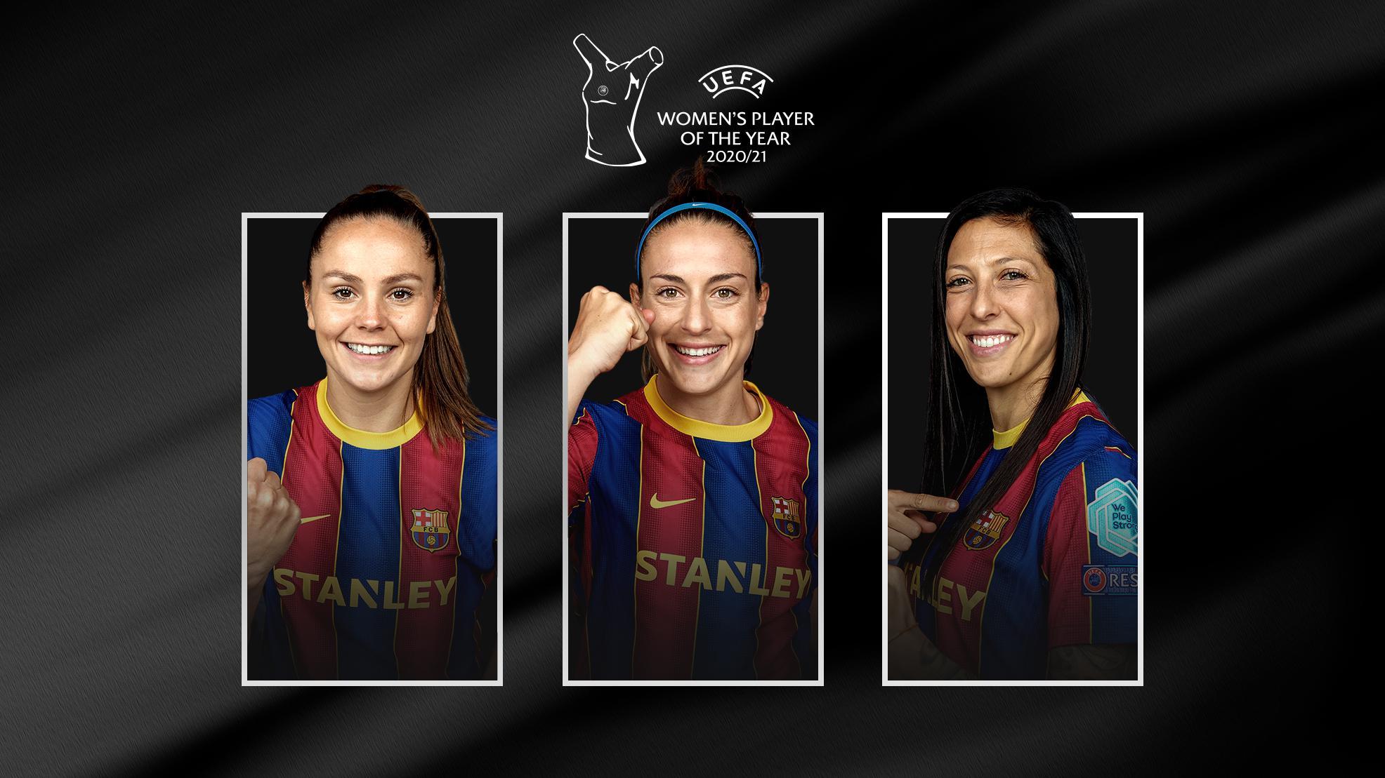 Montagem com fotos das atletas indicadas ao prêmio de melhor jogadora