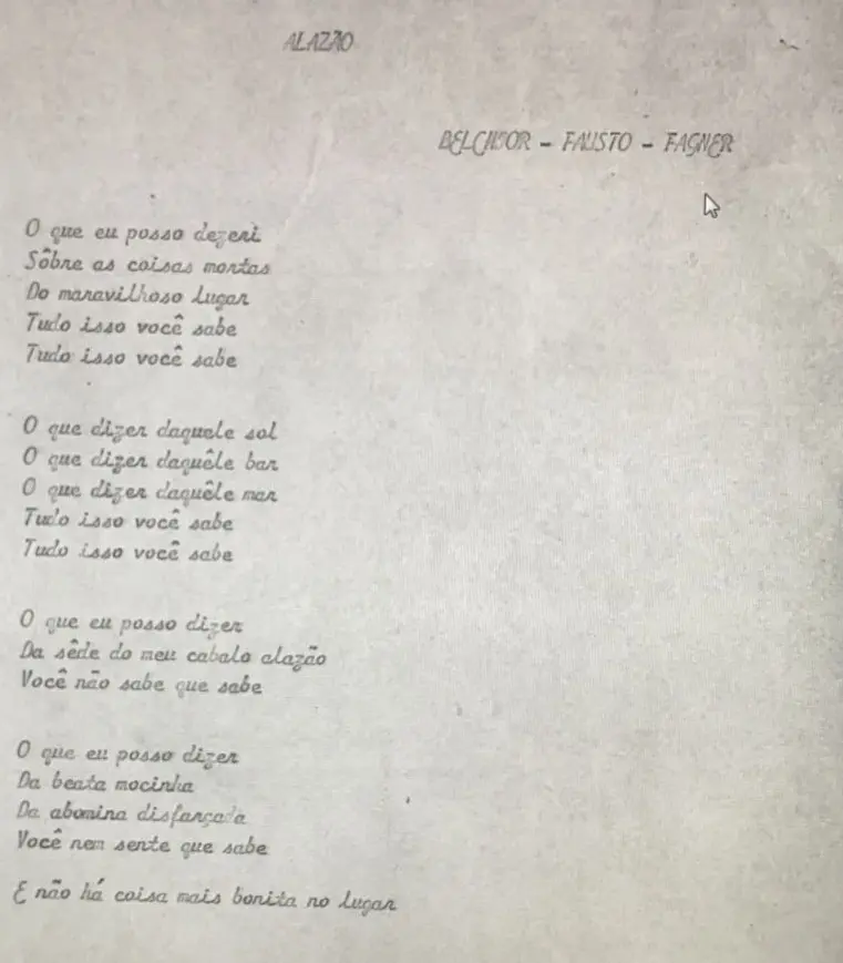 Música inédita de Belchior