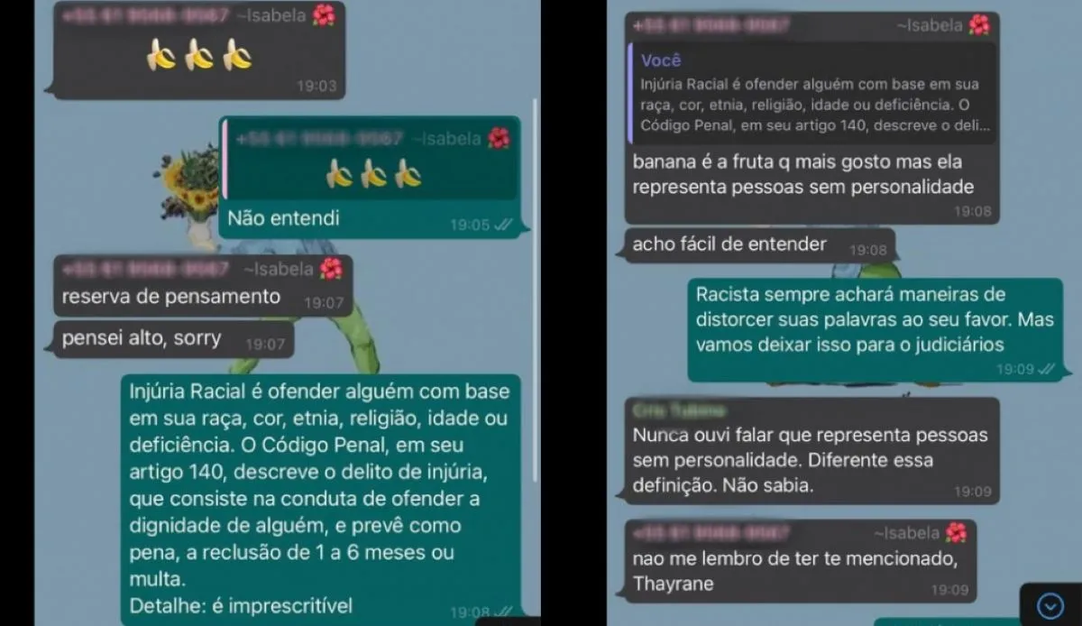 O caso ocorreu em janeiro, durante uma conversa em um grupo de advogados