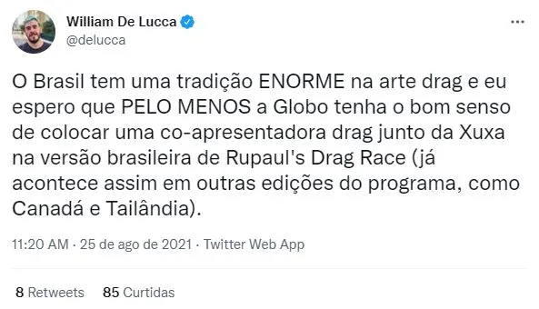 Com a divulgação da atração, diversos usuários do Twitter criticaram a escolha de Xuxa