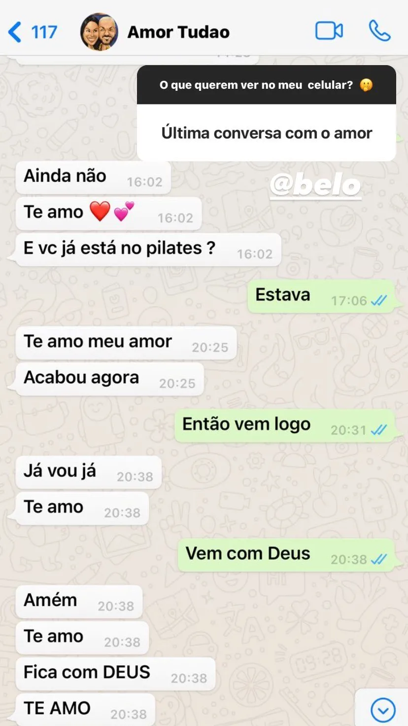 O registro foi compartilhado a pedido de um seguidor da musa fitness