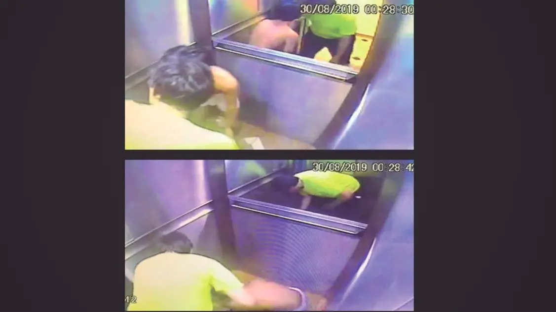 caso jamile camera seguranca elevador