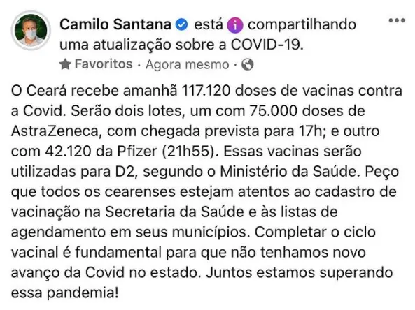 Tweet Camilo Santana