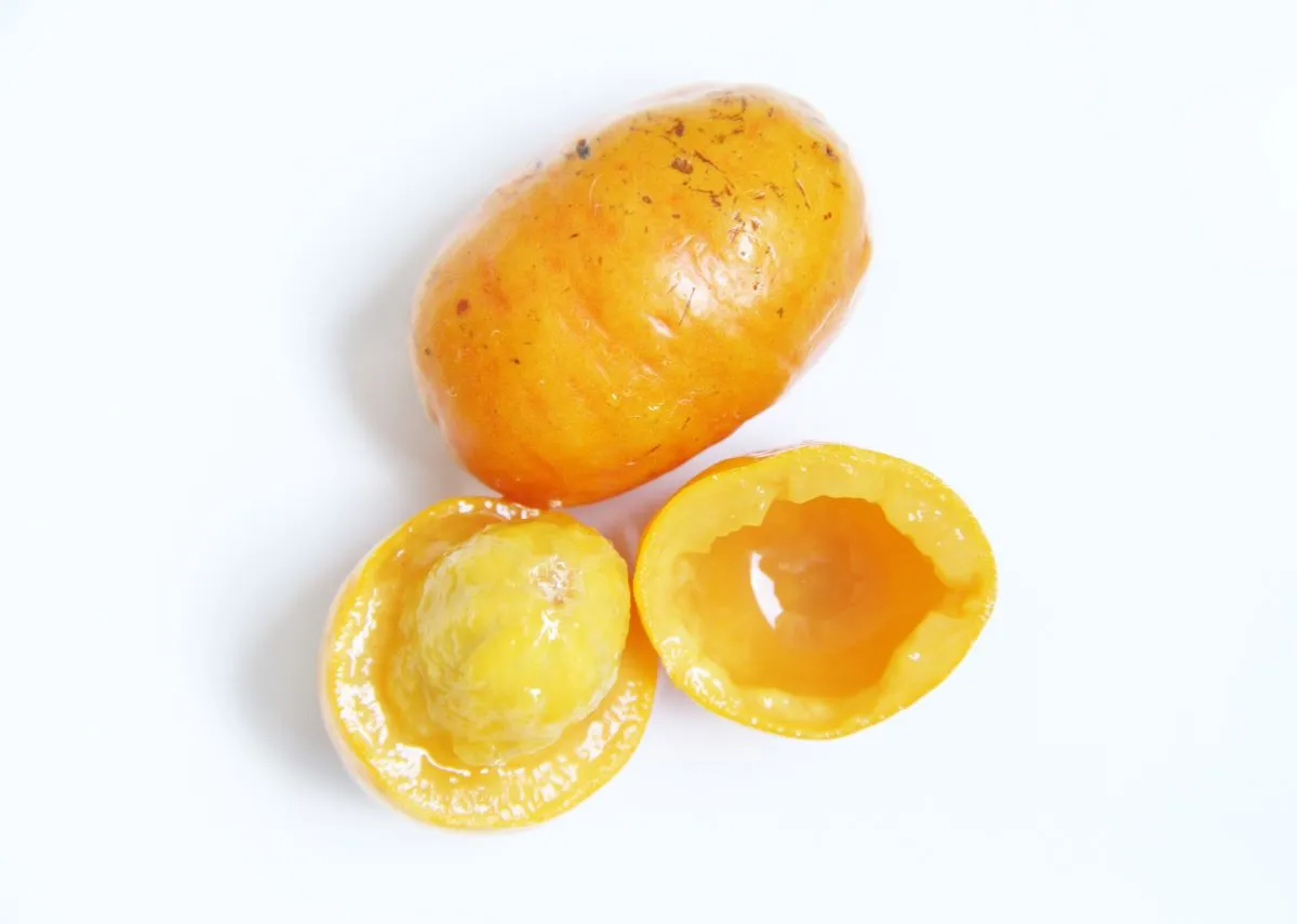 A fruta possui um sabor doce e ácido