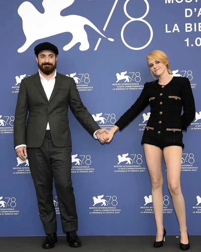 Pablo Larraín e Kristen Stewart no Festival de Veneza 2021