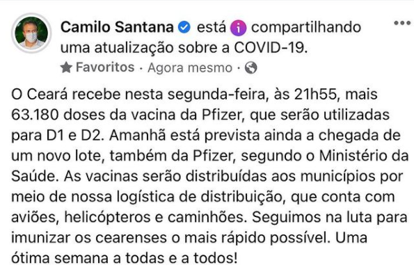 Tweet Camilo Santana