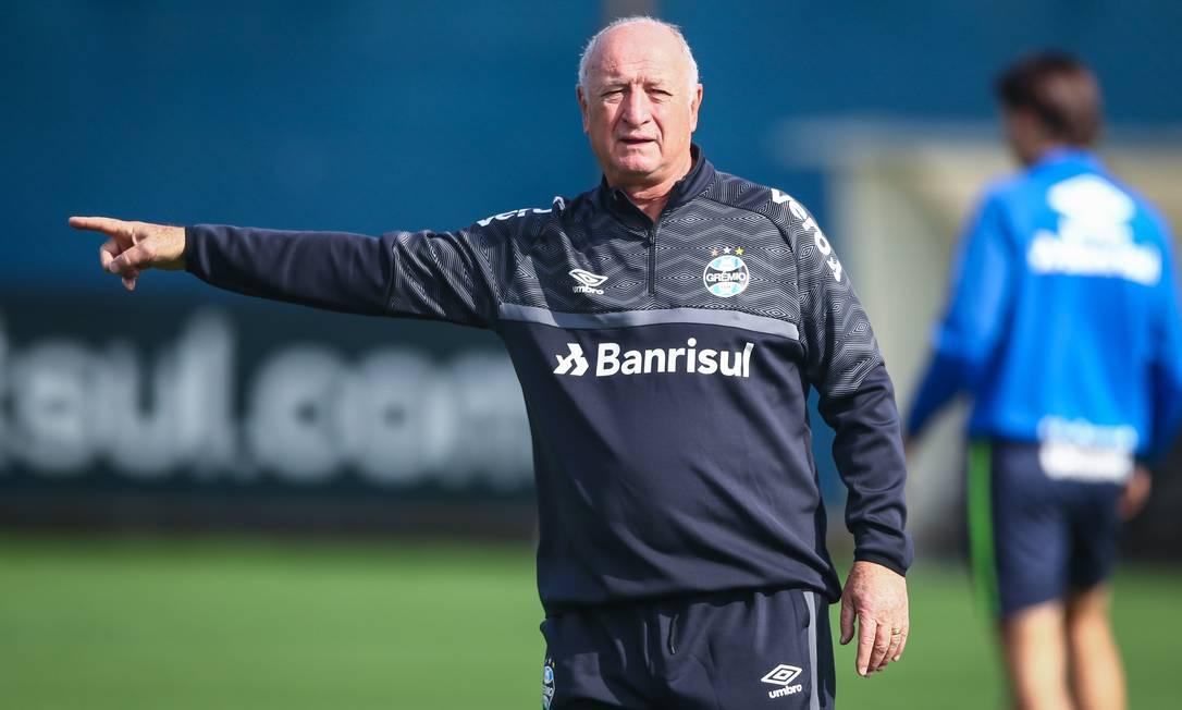 Felipão comando treino do Grêmio
