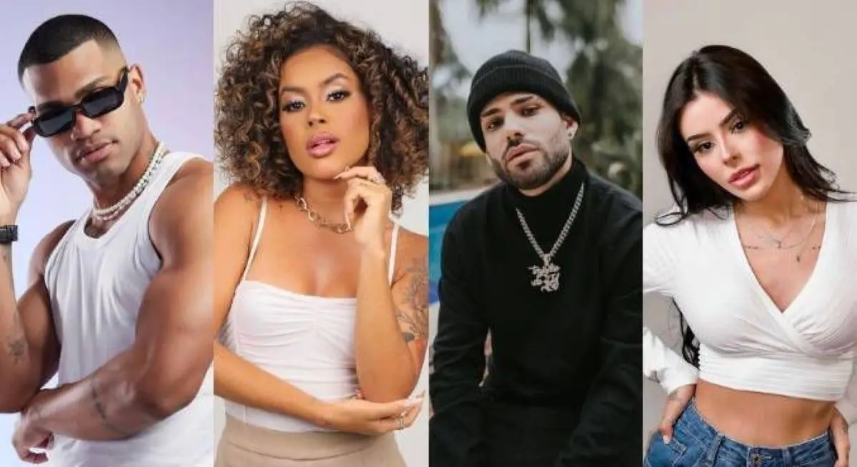 Montagem com fotos de Alisson Jordan, Sthe Matos, MC Krawk e Mah Tavares