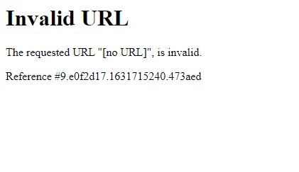 Mensagem de erro é exibida ao usuário tentar acessar o site do empreendimento virtual