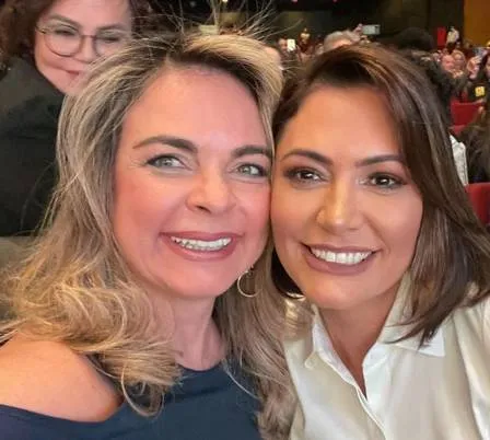 Jornalista e primeira-dama se encontraram em evento conservador