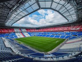 Imagem aberta do estádio do Lyon, na França