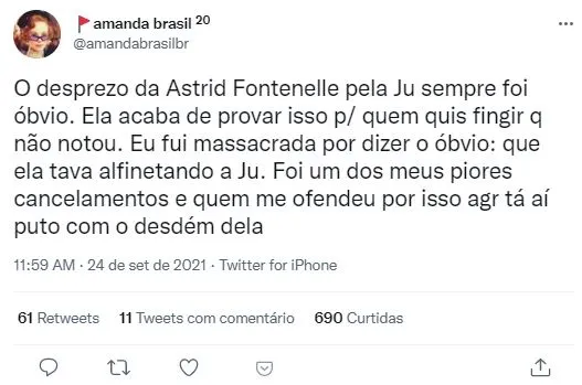 Usuários do Twitter reagiram negativamente à atitude da apresentadora