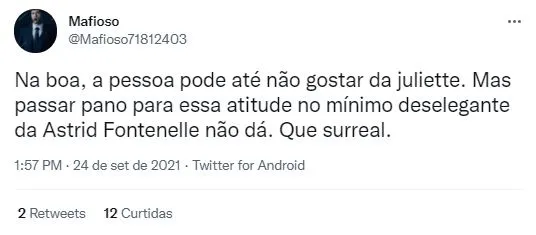 Usuários do Twitter reagiram negativamente à atitude da apresentadora