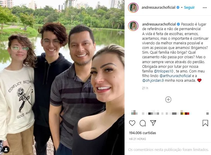 Andressa e Thiago haviam anunciado o fim do casamento há alguns dias nas redes sociais