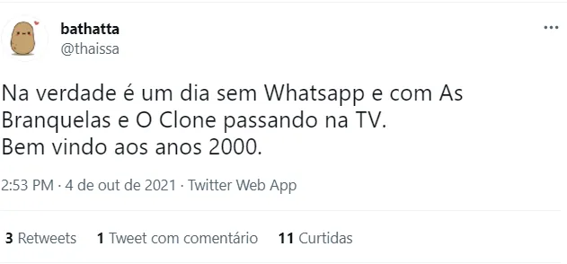 Twittter virou refúgio para quem está sem WhatsApp, Instagram e Facebook e entregou diversos memes
