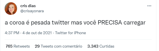 Meme no Twitter sobre queda das redes sociais