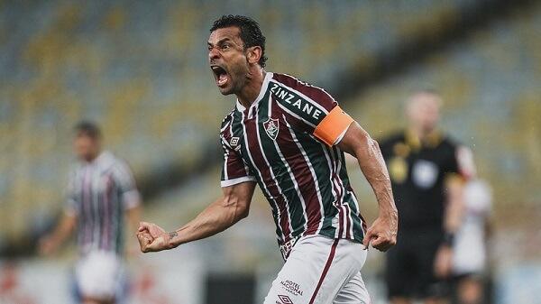 Fred comemora gol marcado pelo Fluminense