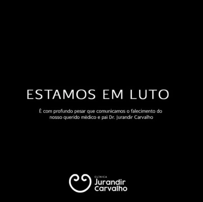 Clínica do médico divulgou nota de falecimento nas redes sociais