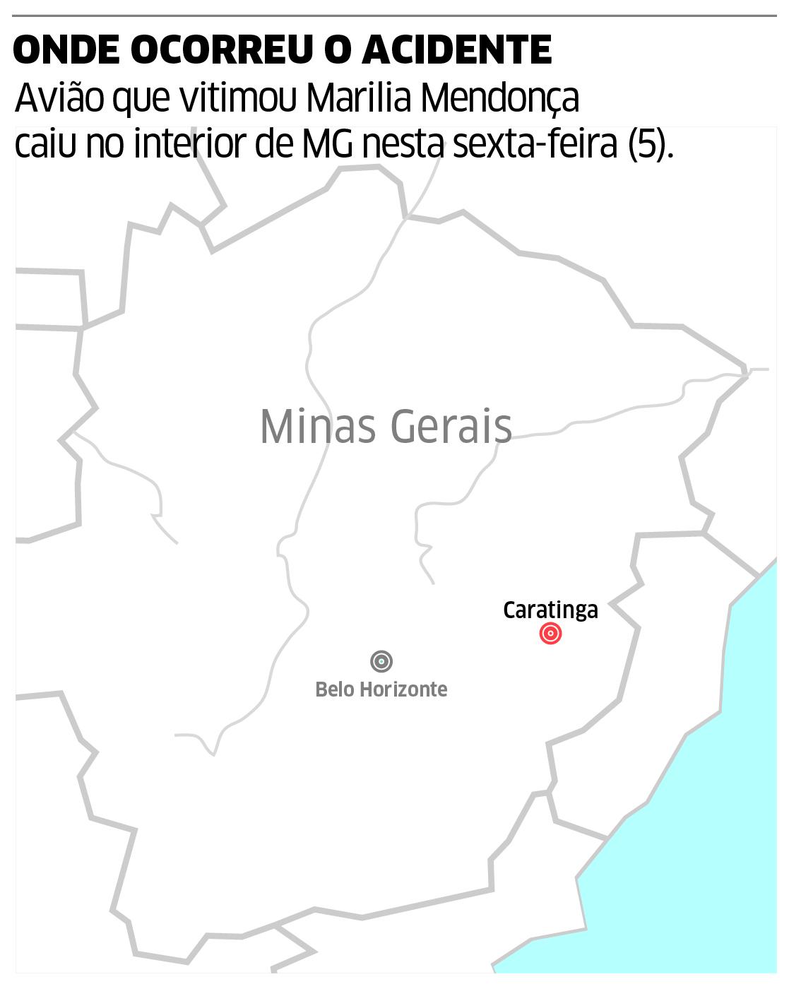 mapa indica onde aconteceu o acidente