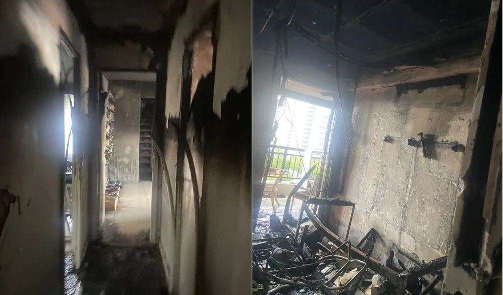 Moradores do imóvel não estavam no local quando chamas tiveram início