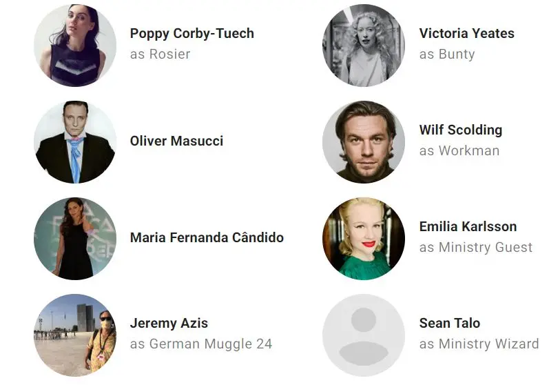 Página do IMDB com presença da atriz Maria Fernanda Cândido em elenco de ‘Animais Fantásticos: Os Segredos de Dumbledore’