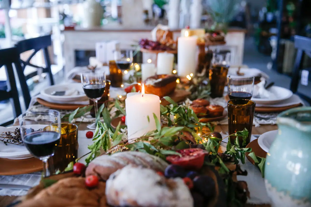 Mesa para o dia da ceia