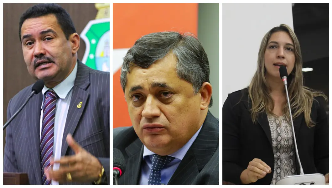 Montagem Moisés Bráz, José Guimarães e Larissa Gaspar