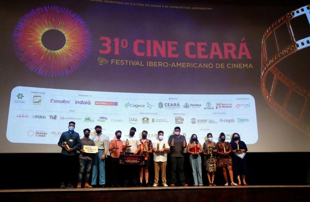 Vencedores do 31º Cine Ceará em palco