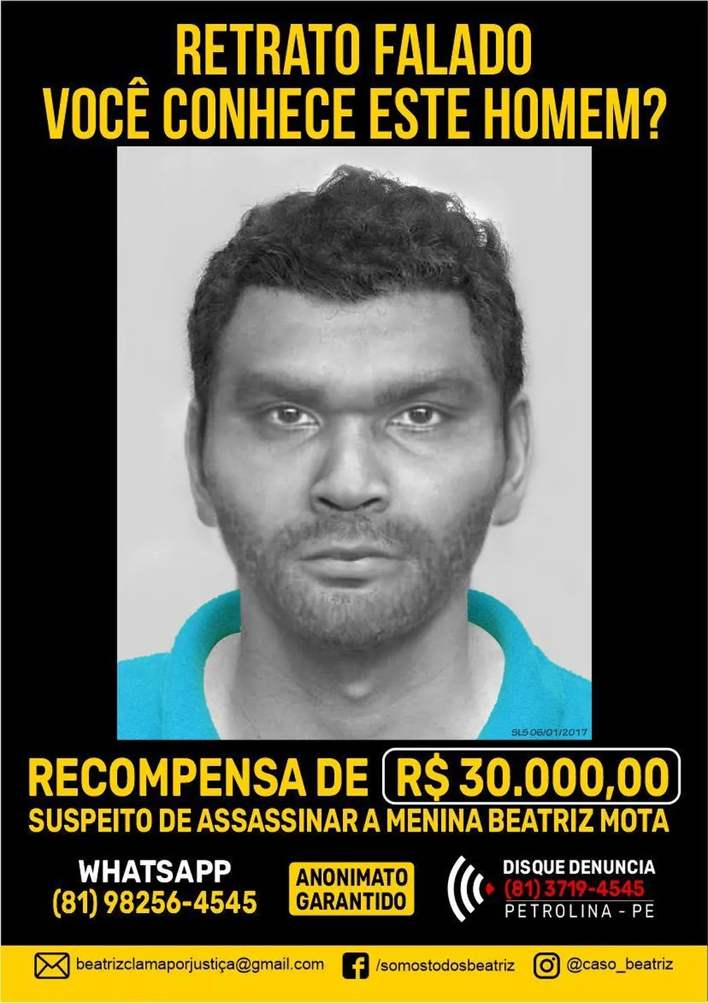 Composição de imagem de suspeito foi feita por meio de imagens de câmeras de segurança