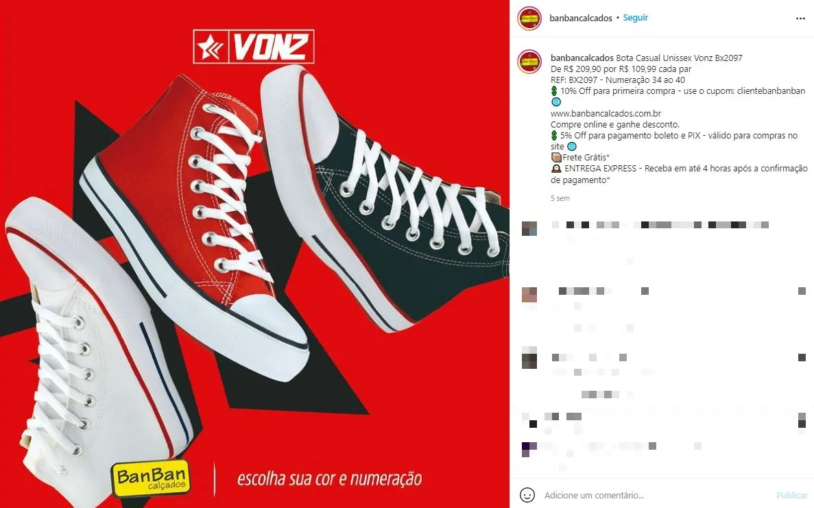 Sapatos também são boa pedida para quem gosta de combinações diferentes de looks