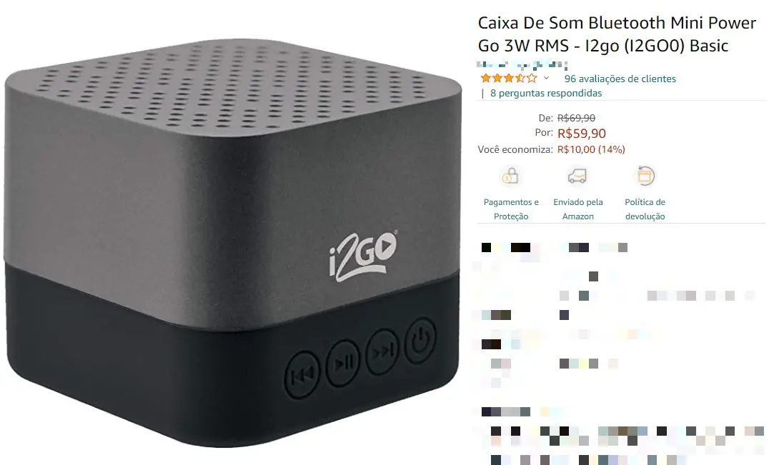 Caixa de som bluetooth por menos de R$ 100