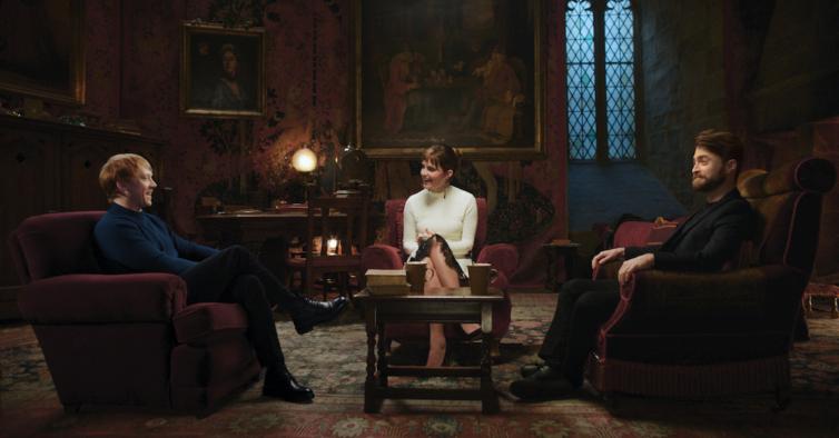 Daniel Radcliffe, Rupert Grint e Emma Watson e, reunião de 20 anos após o lançamento do primeiro Harry Potter