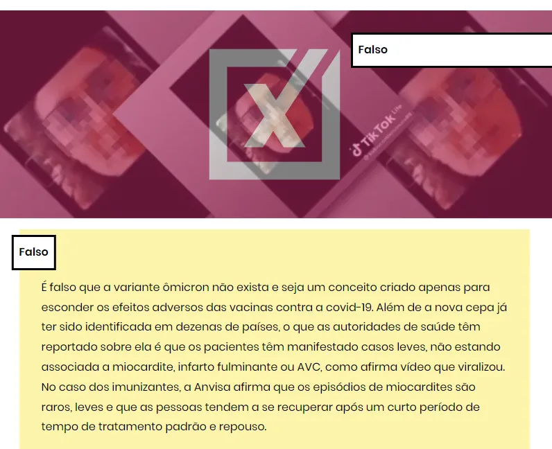 O Projeto Comprova investigou a informação