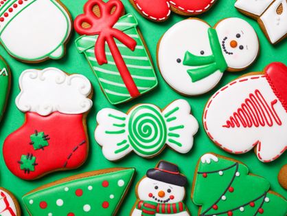 biscoitos natalinos decorados