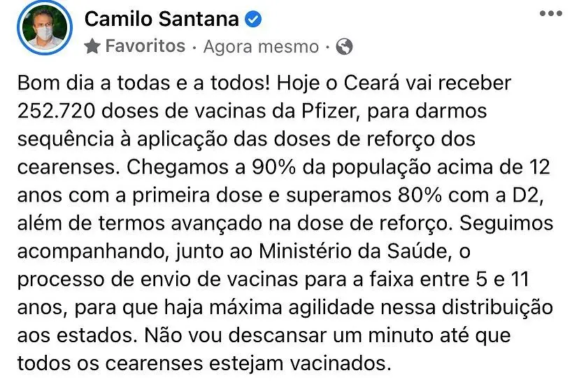 VACINAÇÃO DE CRIANÇAS NO CEARÁ