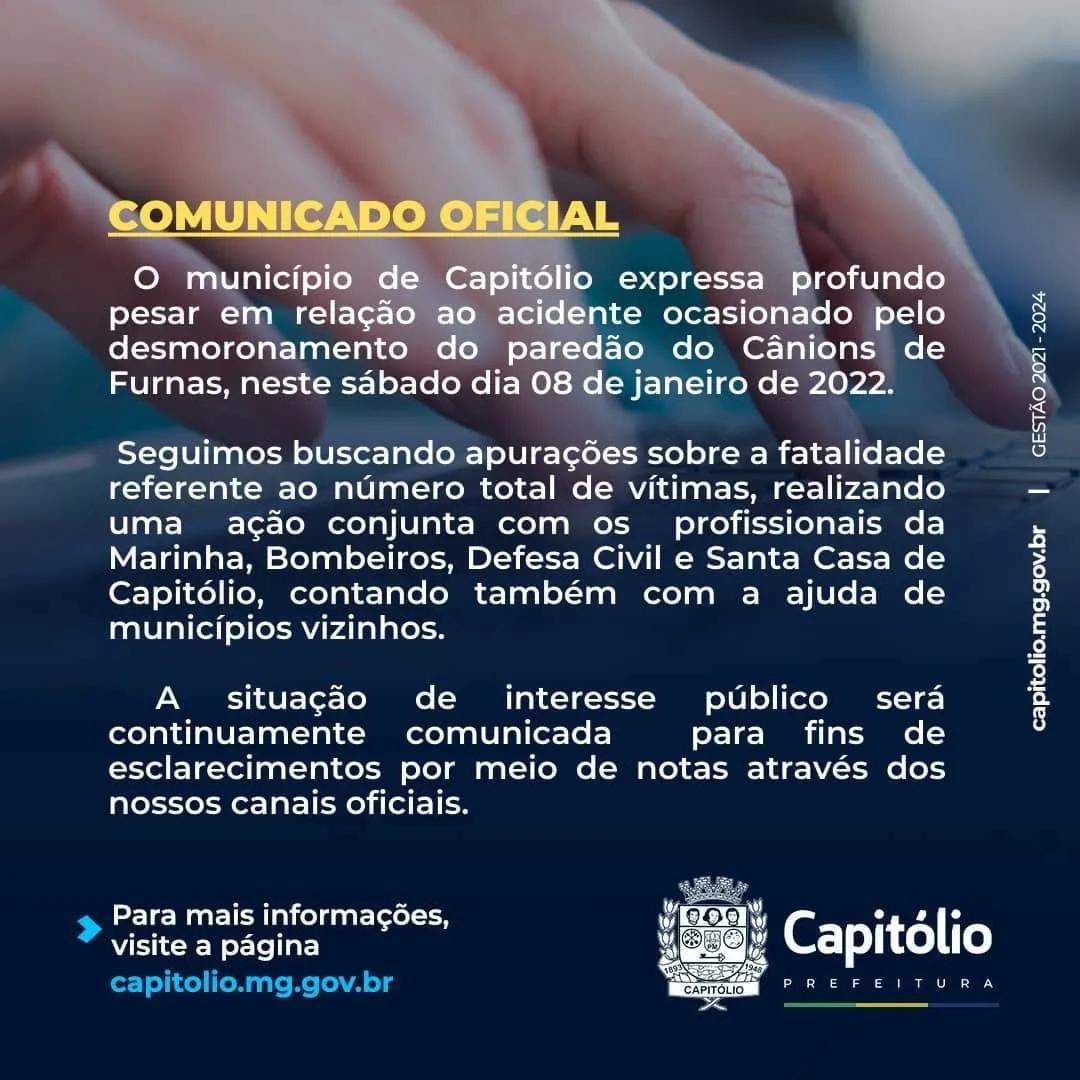 Prefeitura atualiza a situação por meio das redes sociais