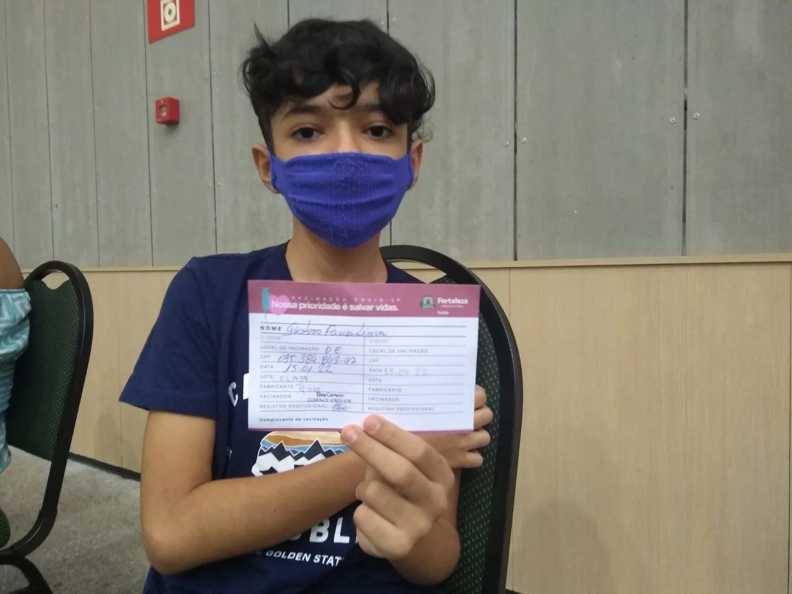 Gustavo celebrou a vacinação no mesmo dia do aniversário