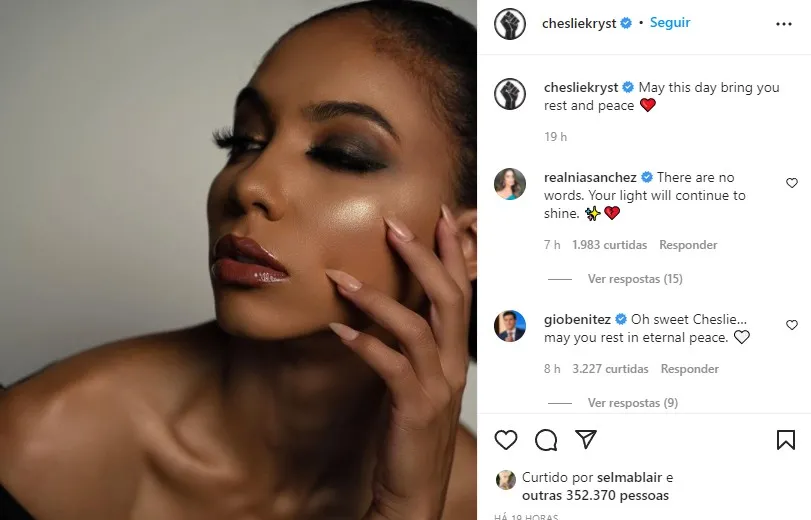 Último post da ex-miss nas redes sociais horas antes de falecer