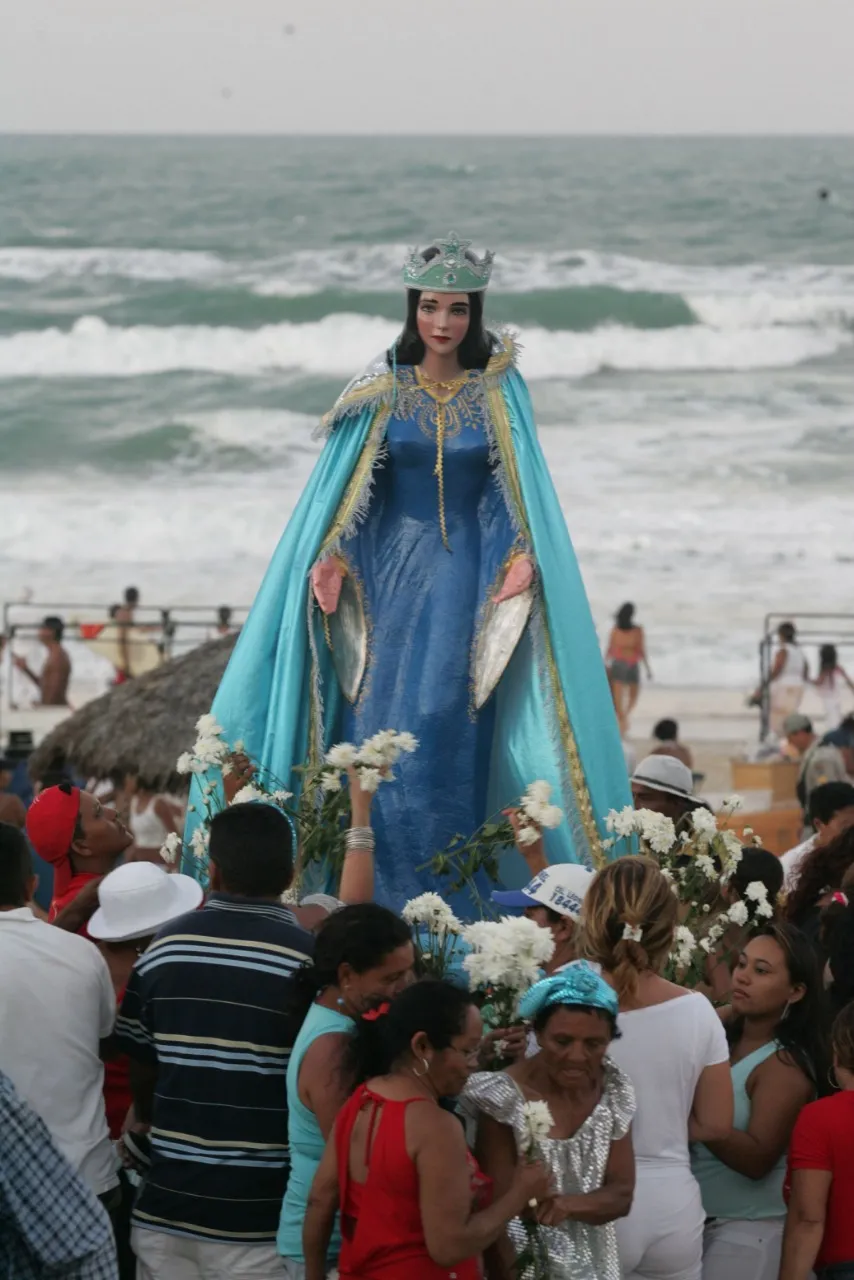 Festa de Iemanjá em barraca na Praia do Futuro, em 2007