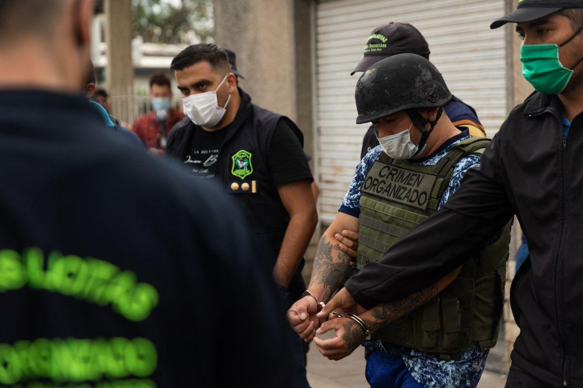 traficante de cocaína sendo preso na argentina