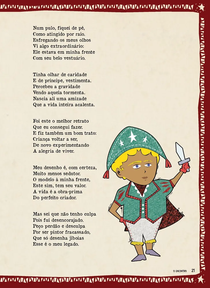 Trecho do livro, com versos de Josué Limeira e ilustração de Vladimir Barroso