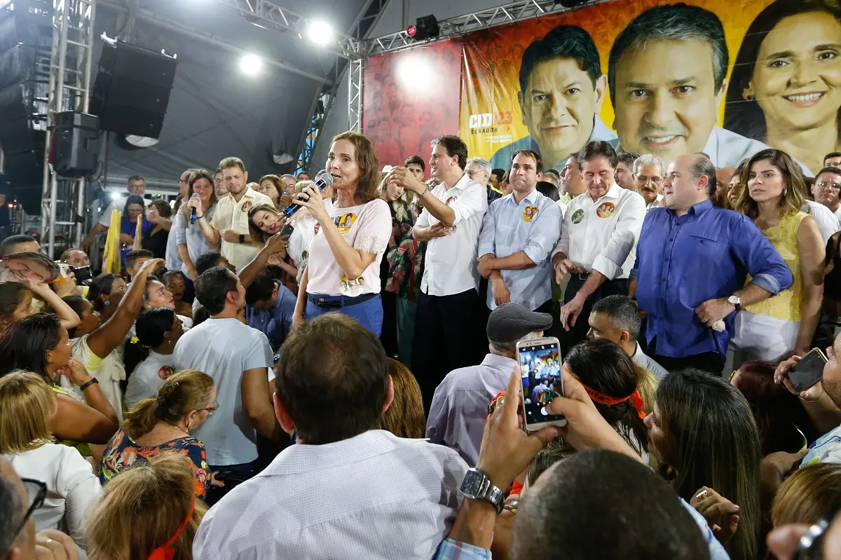 Izolda Cela na campanha pela reeleição com Camilo Santana em 2018