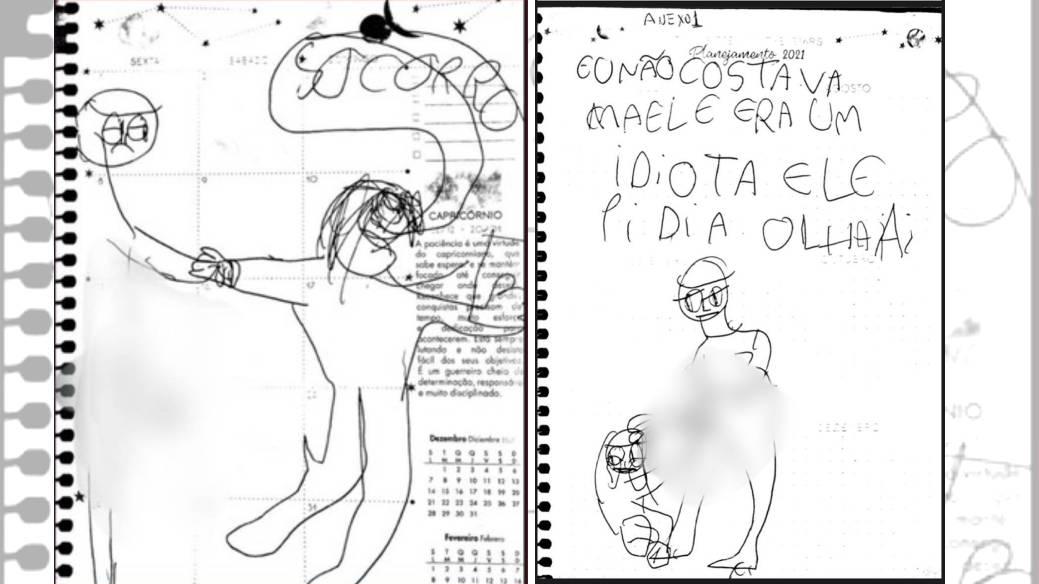 Desenhos de crianças abusadas pelo pai no RS