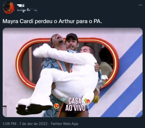 Arthur Aguiar foi levantado por Paulo André