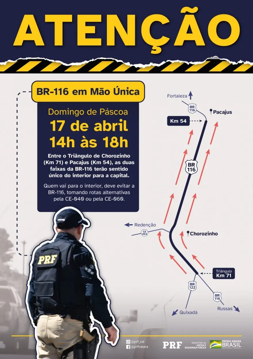 sentido bloqueado BR 116