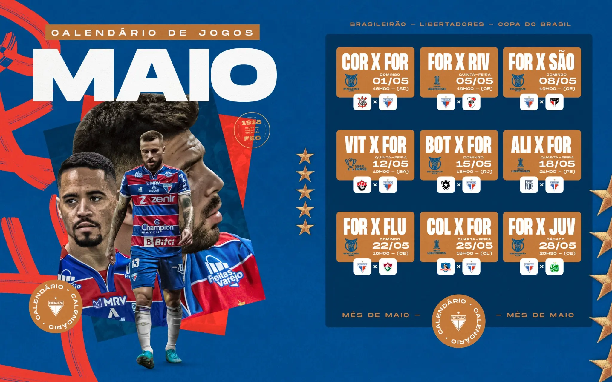 Confira uma montagem com jogos do Fortaleza