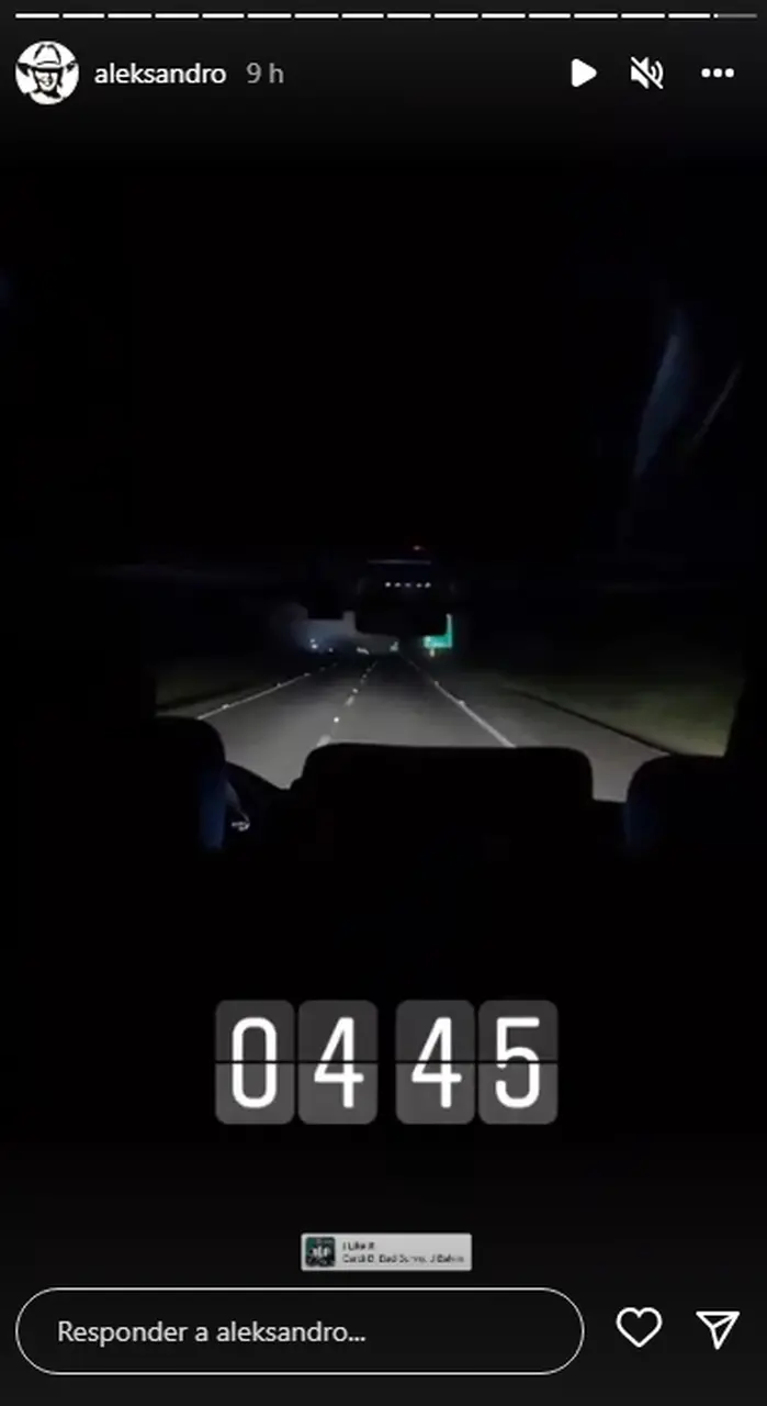 Última postagem de Aleksandro no instagram