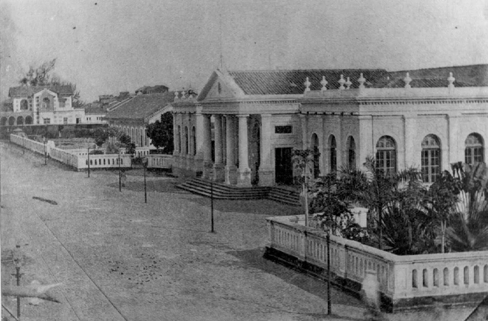 Imagem de 1909 da antiga Estação. O equipamento no Centro de Fortaleza é tombado.