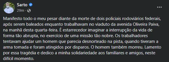 print do facebook de sarto