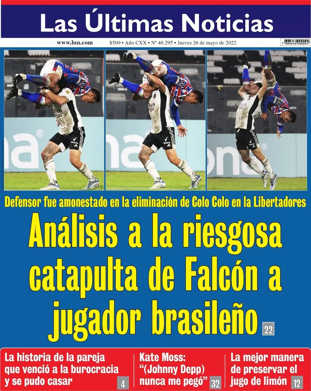 Reprodução da capa de um jornal impressso